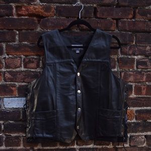 “Wilson’s Leather” Black Leather Vest